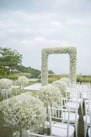 Elegant All Baby S Breath Wedding In 2020 Wedding Aisle Decorations Babys Breath Wedding Outdoor Wedding