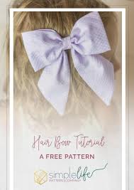 Free tutorial with pictures on how to make a hair bow in under 10 minutes by sewing with fabric, buttons, and hair clips. Hair Bow Three Different Sizes A Free Pattern The Simple Life
