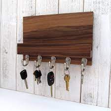 Excited To Share The Latest Addition To My Etsy Shop Key Holder For Wall Walnut Wood Key Rack Entryway Organizer Mail Rack Design Wall Key Holder Key Rack