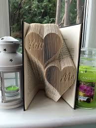 Book Folding Pattern For You Me In Hearts Free Etsy Book Folding Patterns Book Folding Folded Book Art