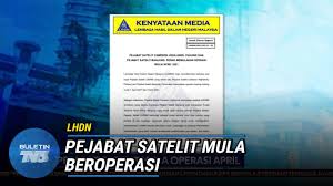 Dalam menjalankan pemerintahan, presiden dibantu oleh wakil presiden dan beberapa menteri yang tergabung dalam kekuasaan. Lhdn 2 Pejabat Satelit Mula Operasi April Youtube