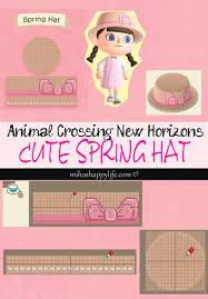 Animal Crossing New Horizons Template Design Spring Hat In 2020 Animal Crossing Animal Crossing Qr New Animal Crossing