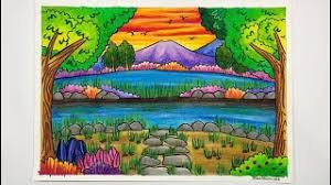 Cara mudah menggambar dan mewarnai gradasi pemandangan sunset dengan crayon / oil pastel. Cara Mewarnai Gambar Dengan Crayon Gajah How To Color With Oil Pastels