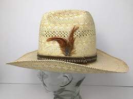 Vintage Resistol Size 7 Stagecoach Straw Cowboy Western Hat Leather Band Euc Resistol Cowboy Western Leather Western Hats Cowboy Hats
