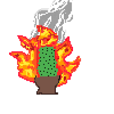 Photos illustration clip art vector only stock footage. Pixilart Cactus On Fire By Razvanm24