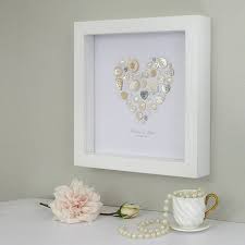 Personalised Pearl Anniversary Button Heart Pearl Anniversary Pearl Anniversary Gifts Silver Anniversary