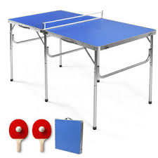 The standard size of a ping pong table measures 9' long by 5' wide, so your ping pong room needs to be at least this size. Goplus 60 Portable Table Tennis Ping Pong Folding Table W Accessories Indoor Game New