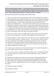 English language paper 1 question 5: Practice Exam Questions For Edexcel Gcse English Language Paper 1