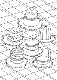 Adult coloring pages with complex designs for older kids, adults, seniors and artists, printable pictures to color of adult toys, peace posters, kaleidoscopes, patterns for coloring and adult coloring page collections. Appetizing Cakes Cupcakes Adult Coloring Pages