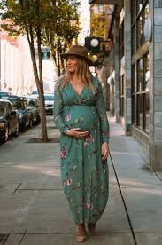 outfit of the day pink blush maternity maxi dress brikmoda