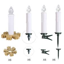 Christmas Tree Candle Light Window Candles Flameless Taper Candles Led Electric Candles Remote With Timer Clip Gift Party Wedding Holiday Tree Decoration 6 Packs Walmart Com Walmart Com