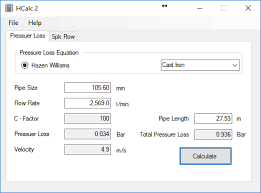 Free Hydraulic Calculator Sprinkler Hydraulic Calculations