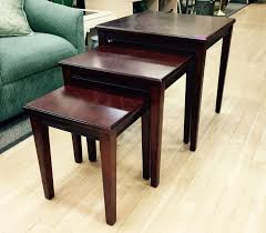 Hot New Arrival Set Of 3 Solid Wood Nesting Tables With The Biggest One Measuring 24 By 24 And 24 Tall 60 Open Wood Nesting Tables Table Nesting Tables