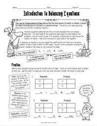 Check that all the formulae in the equation are correct. Introduction To Balancing Chemical Equations Worksheet Teaching Chemistry Science Lessons Chemical Equation