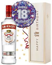 Celebrate his right to vote, and other perquisites of the age, with cool 18th birthday gift ideas, including sleek accessories, fun wall prints for his dorm, bedroom, or fist apartment, or travel gear for those road trips. 18th Birthday Vodka And Balloon Gift Next Day Delivery Uk Sparkling Direct