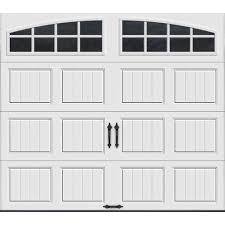 Clopay Gallery Collection 8 Ft X 7 Ft 6 5 R Value Insulated White Garage Door With Arch Window