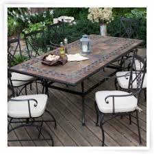 Palazetto Lucca 84 X 42 In Mosaic Patio Dining Table Fer Forge Salon Fer Forge Jardins