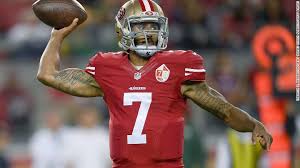 nfls kaepernick sits in protest during national anthem