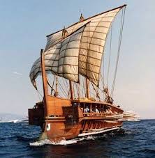 Ancient Roman Ship Easy To Imagine These Coming Into The Seiont Dock And Bringing In All Sorts Of Supplies From Far Af Sailing Ships Sailing Old Sailing Ships