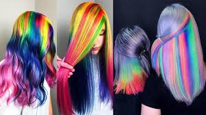Best Hair Color Transformation Rainbow Hair Tutorialscompilations Vibrant Hair Colors Hair Color Tutorial Hair Color