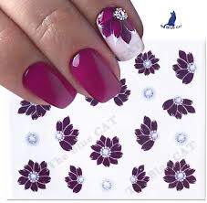 Purple verbena, flowers, gardening, landscaping, plantings. Thebluecat Uk Nail Art Stickers Decal