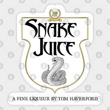 Titled the fight, but better remembered as the snakejuice episode, the half. Snake Juice A Fine Liqueur By Tom Haverford Parks And Recreation Sticker Teepublic