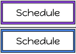 Daily Schedule Pocket Chart Labels