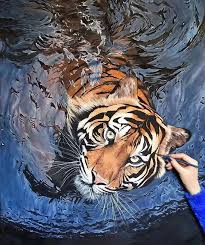 35 Most Beautiful Oil Paintings From Top Artists Around The World Realistic Paintings Tiger Painting Hyper Realistic Paintings