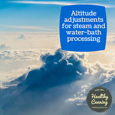 Altitude Adjustments For Steam And Water Bath Processing