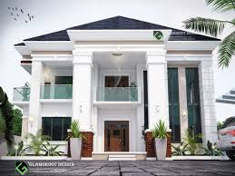 Architectural Design Of A Proposed Contemporary White 4 Bedroom Duplex Design Nigeria For Inquiries 2 In 2020 Duplex Design Duplex House Design Building Design Plan