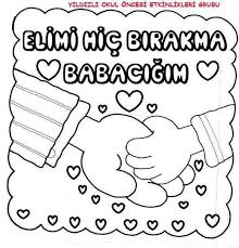 Babalar Gunu Boyama Hediye Babalar Gunu Elisi Babalar Gunu Babalar