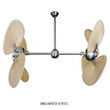 Twin Star Ii Double Ceiling Fan Gulf Coast Dual Head W Real Palm Leaf Blades Ceiling Fan Double Ceiling Fan Dual Ceiling Fan