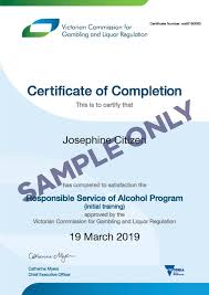 From 11:59pm 5 august, workers in permitted industries must carry a worker permit issued and signed by their employer while within the melbourne area. Responsible Service Of Alcohol Rsa Liquor Vcglr