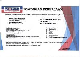 Info loker indogrosir yang selalu update. Indogrosir Banjarmasin Loker Banjar