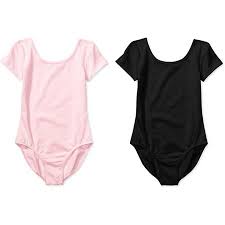 Danskin Now Girls Short Sleeve Dance Leotards 2 Pack Set