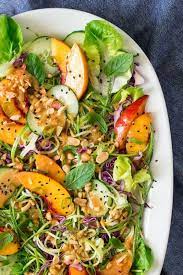 Asian Zucchini Noodle Salad With Vegan Miso Dressing Lazy Cat Kitchen Recipe Zucchini Noodles Salad Salad Recipes Healthy Recipes