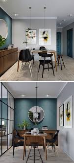 Mur Bleu Canard Et Style Loft Blog Deco Clem Around The Corner Deco Salle A Manger Salle A Manger Bleue Decoration Salle A Manger
