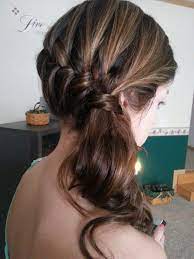 Braided To The Side With Curls Bridesmaid Hair Side Side Ponytail Hairstyles Braided Hairstyles For Wedding