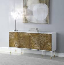 Hardwood, poplar solids, laminated lumber. Buy Meridian Bellissimo Buffet In Gold White Lacquer Online