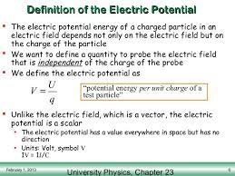 Electric Potential Electric Field Electricity Potential