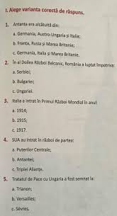 Primul razboi mondial a luat sfarsit cu victoria antantei, concretizata prin sistemul de tratate de pace de la versailles. 1 Alege Varianta CorectÄ De RÄspuns 1 Antanta Era AlcÄtuitÄ Din A Germania Austro Ungaria Si Brainly Ro