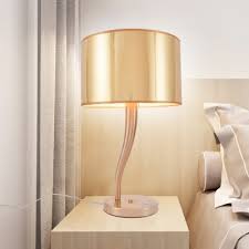 Buy top selling products like lorren ceramic table lamp in red and harper table lamp. Mid Century Drum Touch Table Lamp Iron Single Bulb Living Room Nightstand Light In Polished Gold Beautifulhalo Com