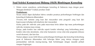 17092020 soal dan pembahasan asesmen kompetensi guru akg guru bimbingan dan konseling bk mts ma atau soal akg guru bk. Materi Soal Skb Bimbingan Konseling Cpns 2020 Seleksi Kompetensi Bidang Antapedia Com