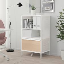 Bekant وحدة تخزين بأرجل فتحة شبكة أبيض Ikea