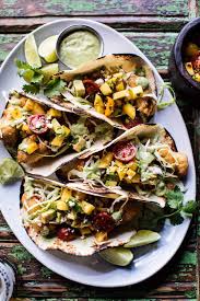 The fish tacos were solid, but a little skimpy on the fish and heavy on the batter. Baja Fish Tacos With Chipotle Mango Salsa Half Baked Harvest