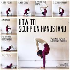 How To Scorpion Handstand Poses To Warm Your Scorpion Handstand Things That Need To Happe Yoga Handstand Easy Yoga Workouts Yoga Routine
