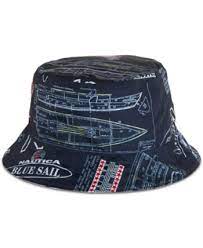 Nautica Men S Blue Sail Reversible Logo Graphic Bucket Hat Created For Macy S Blue L Xl Hats For Men Mens Bucket Hats Mens Navy