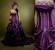 Gothic Dark Purple Wedding Dress