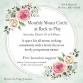 Free Monthly Moms Circle at Back to Play event image