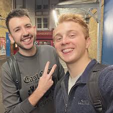 bumped into this loser at stage door tonight 🥹 *legend